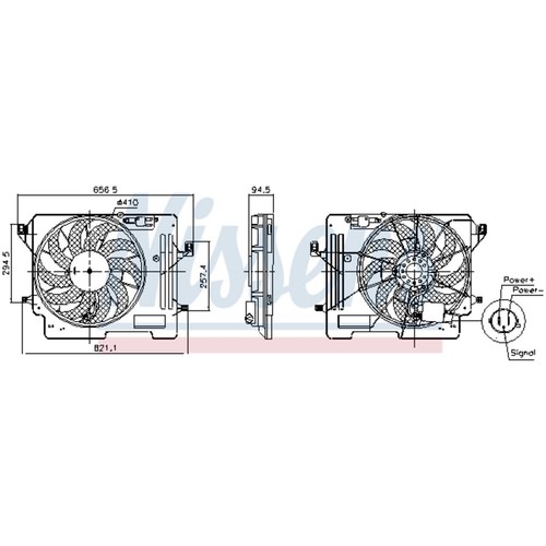 Lüfter motorkühlung nissens - lüfter,,